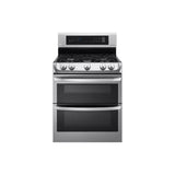 LG Appliances - 6.9 cu. ft. Gas Double Oven Range with ProBake Convection and EasyClean - Stainless Steel
