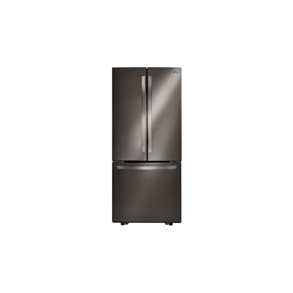 LG Appliances - 22 cu. ft. French Door Refrigerator - Black Stainless Steel