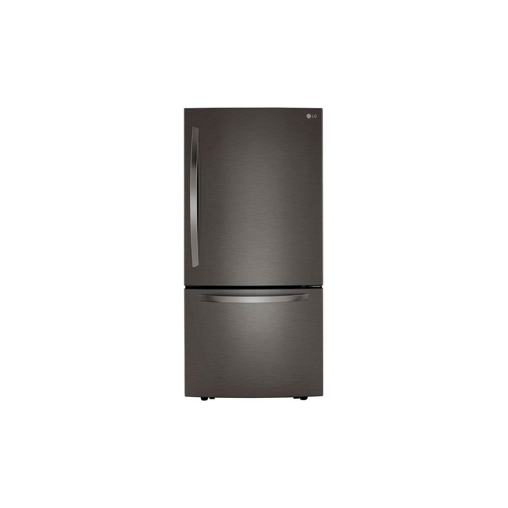 LG Appliances - 26 cu.ft. 2 Door Bottom-Mount Refrigerator, 33'' Width, Freezer Pull Drawer, Door Cooling, Black Stainless Steel - Black Stainless Steel