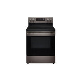 LG Appliances - 6.3 cu ft. Smart Wi-Fi Enabled Fan Convection Electric Range with Air Fry and EasyClean - Black Stainless Steel