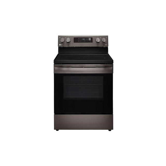 LG Appliances - 6.3 cu ft. Smart Wi-Fi Enabled Fan Convection Electric Range with Air Fry and EasyClean - Black Stainless Steel