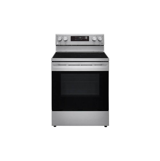 LG Appliances - 6.3 cu ft. Smart Wi-Fi Enabled Fan Convection Electric Range with Air Fry and EasyClean - Stainless Steel
