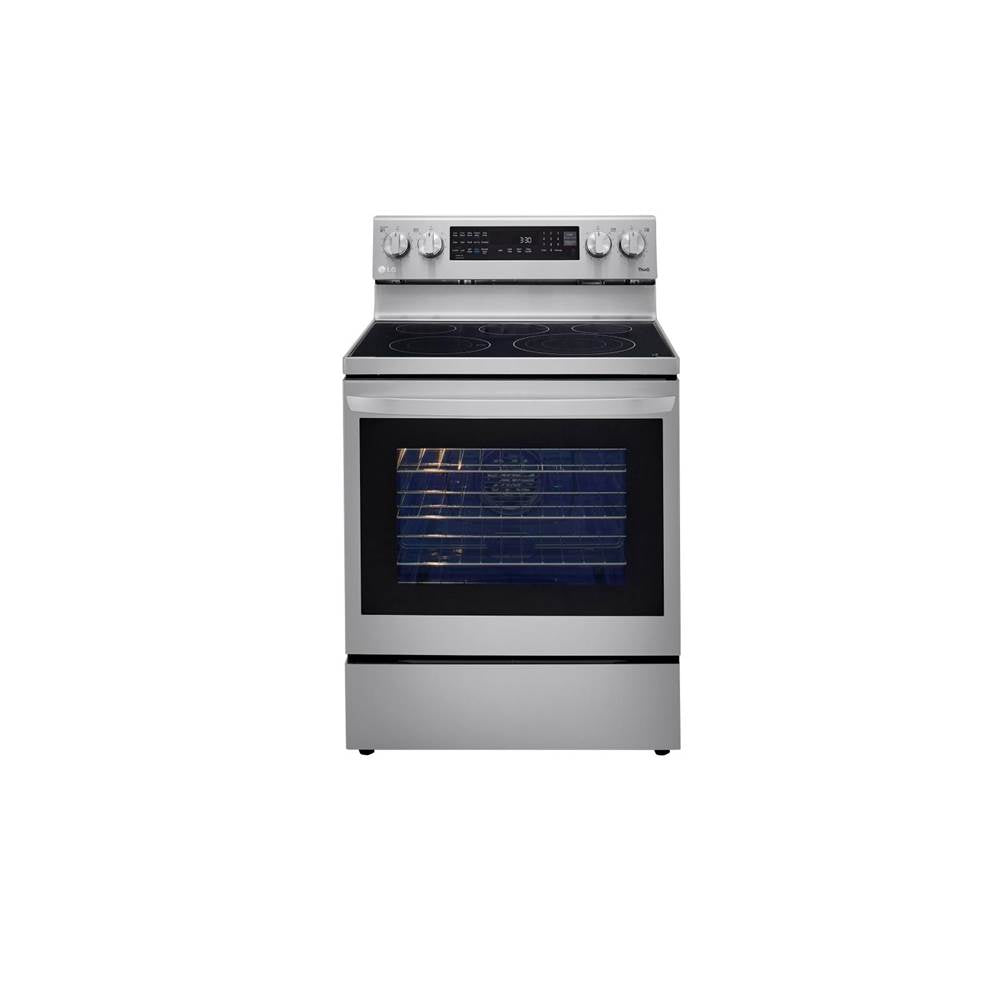 LG Appliances - 6.3 cu ft. Smart Wi-Fi Enabled True Convection InstaView Electric Range with Air Fry - Stainless Steel