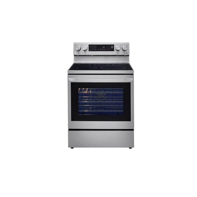 LG Appliances - 6.3 cu ft. Smart Wi-Fi Enabled True Convection InstaView Electric Range with Air Fry - Stainless Steel