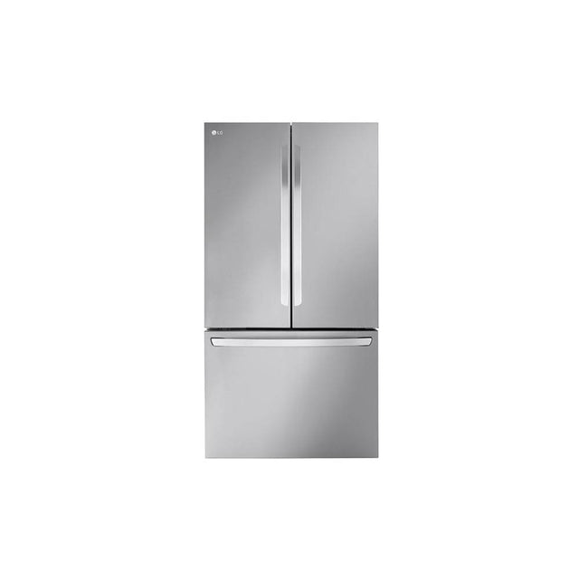 LG Appliances - 27 Cu Ft. 3 Door French Door Counter Depth Refrigerator With Internal Water Dispenser - Print Proof Stainless Steel