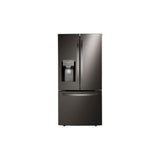 LG Appliances - ADA Compliant, 25 cu.ft. 3-Door French Door, 33'' Standard Depth, Ice and Water Dispenser, Slim Door Ice, PrintProof Black Stainless Steel - Black Stainless Steel
