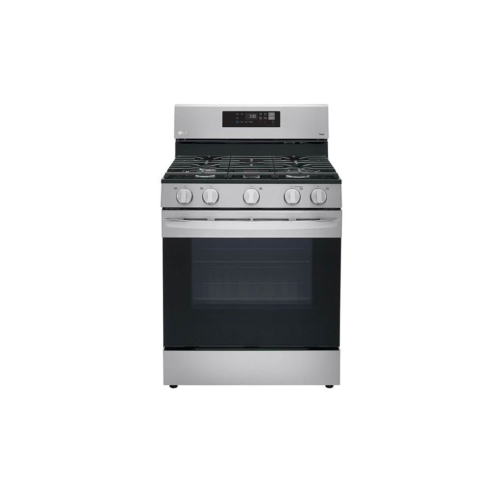 LG Appliances - 5.8 cu ft. Smart Wi-Fi Enabled Gas Range with EasyClean - Stainless Steel