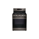 LG Appliances - 5.8 cu ft. Smart Wi-Fi Enabled Fan Convection Gas Range with Air Fry and EasyClean - Black Stainless Steel