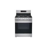 LG Appliances - 5.8 cu ft. Smart Wi-Fi Enabled Fan Convection Gas Range with Air Fry and EasyClean - Stainless Steel