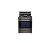 LG Appliances - 5.8 cu ft. Smart Wi-Fi Enabled True Convection InstaView Gas Range with Air Fry - Black Stainless Steel