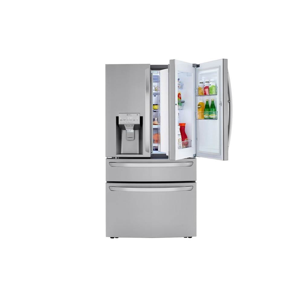 LG Appliances - 23 cu.ft. 4-Door French Door, Counter Depth, Door-in-Door, Fully Convertible Drawer, PrintProof Stainless Steel - Stainless Steel