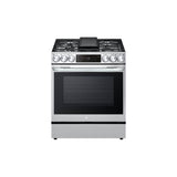 LG Appliances - 6.3 Cu. Ft. Smart Wi-Fi Enabled Probake Convection Instaview Dual Fuel Slide-In Range With Air Fry - Printproof Stainless Steel - Print Proof Stainless Steel