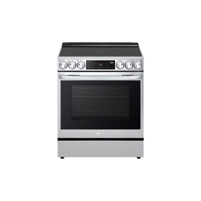 LG Appliances - ADA Compliant, 6.3 cu.ft. Electric Single Oven Slide-in Range, Instaview, Air Fry, ProBake Convection, Printproof Stainless Steel - Stainless Steel