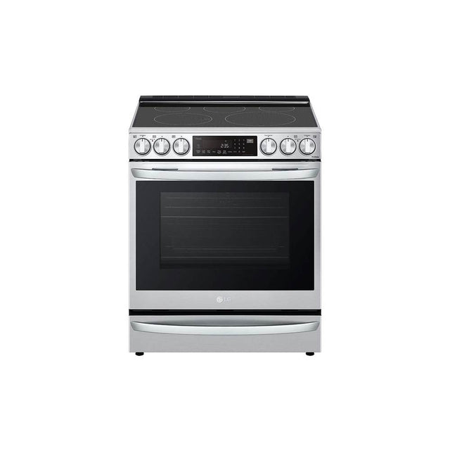 LG Appliances - ADA Compliant, 6.3 cu.ft. Electric Single Oven Slide-in Range, Instaview, Air Fry, ProBake Convection, Printproof Stainless Steel - Stainless Steel