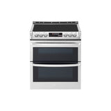 LG Appliances - 7.3 cu. ft. Smart wi-fi Enabled Electric Double Oven Slide-In Range with ProBake Convection and EasyClean - Stainless Steel