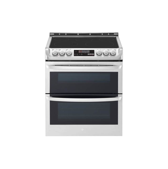 LG Appliances - 7.3 cu. ft. Smart wi-fi Enabled Electric Double Oven Slide-In Range with ProBake Convection and EasyClean - Stainless Steel