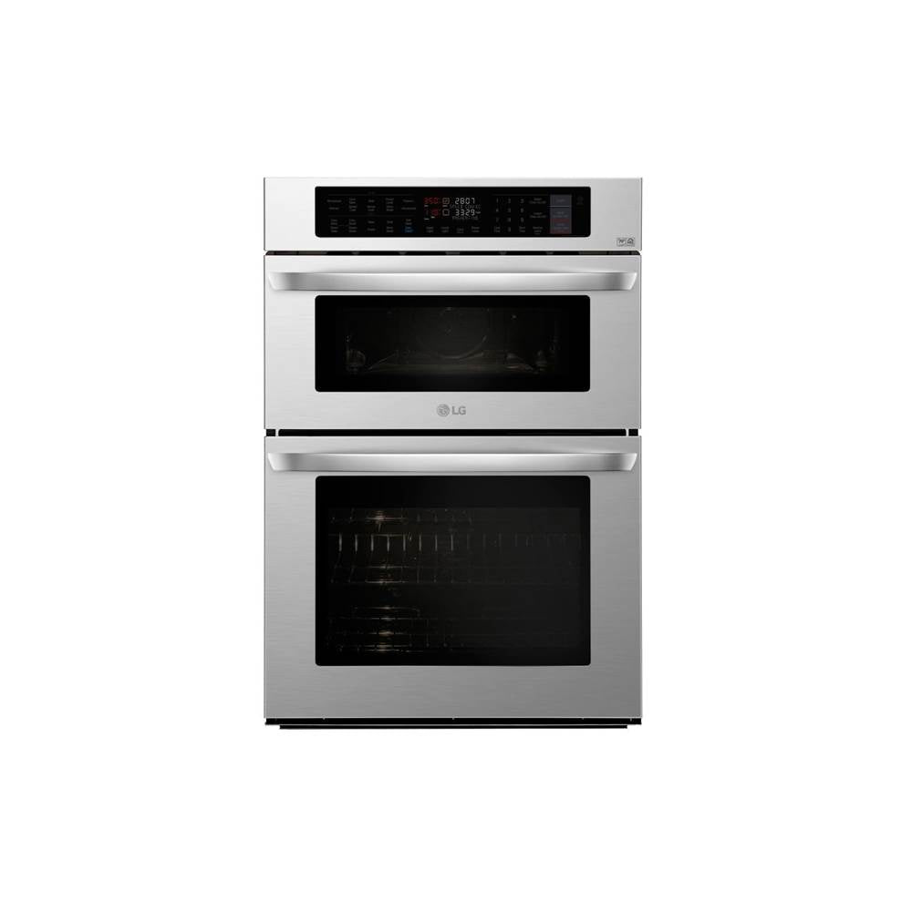 LG Appliances - 1.7/4.7 cu. ft. Smart wi-fi Enabled Combination Double Wall Oven - Stainless Steel