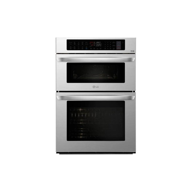 LG Appliances - 1.7/4.7 cu. ft. Smart wi-fi Enabled Combination Double Wall Oven - Stainless Steel
