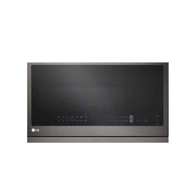 LG Appliances - 2.1 Cu.Ft. Otr With Extendavent 2.0, Bottom Control, 400 Cfm, Sensor,  Thinq, Easyclean, Printproofblack Stainless Steel - Print Proof Black Stainless Steel