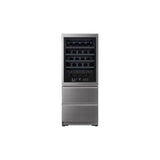 LG Appliances - LG SIGNATURE 15 cu. ft. Smart wi-fi Enabled InstaView Wine Cellar Refrigerator - Textured Steel