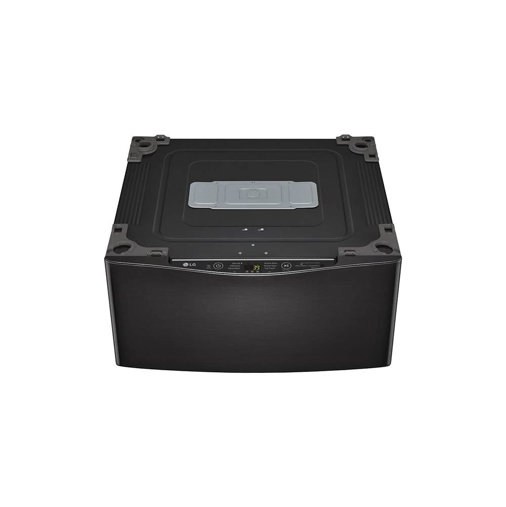 LG Appliances - 1 Cu.Ft. Pedestal Washer 29'' Width, Slim Dd Mortor, Black Steel - Black Steel