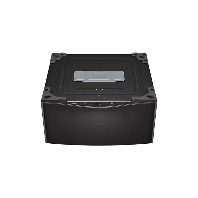 LG Appliances - 1 Cu.Ft. Pedestal Washer 29'' Width, Slim Dd Mortor, Black Steel - Black Steel