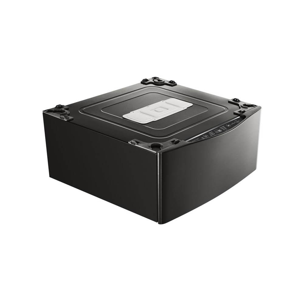 LG Appliances - LG SIGNATURE 1.0 cu. ft. LG SideKick Pedestal Washer, LG TWINWash Compatible - Black Stainless Steel