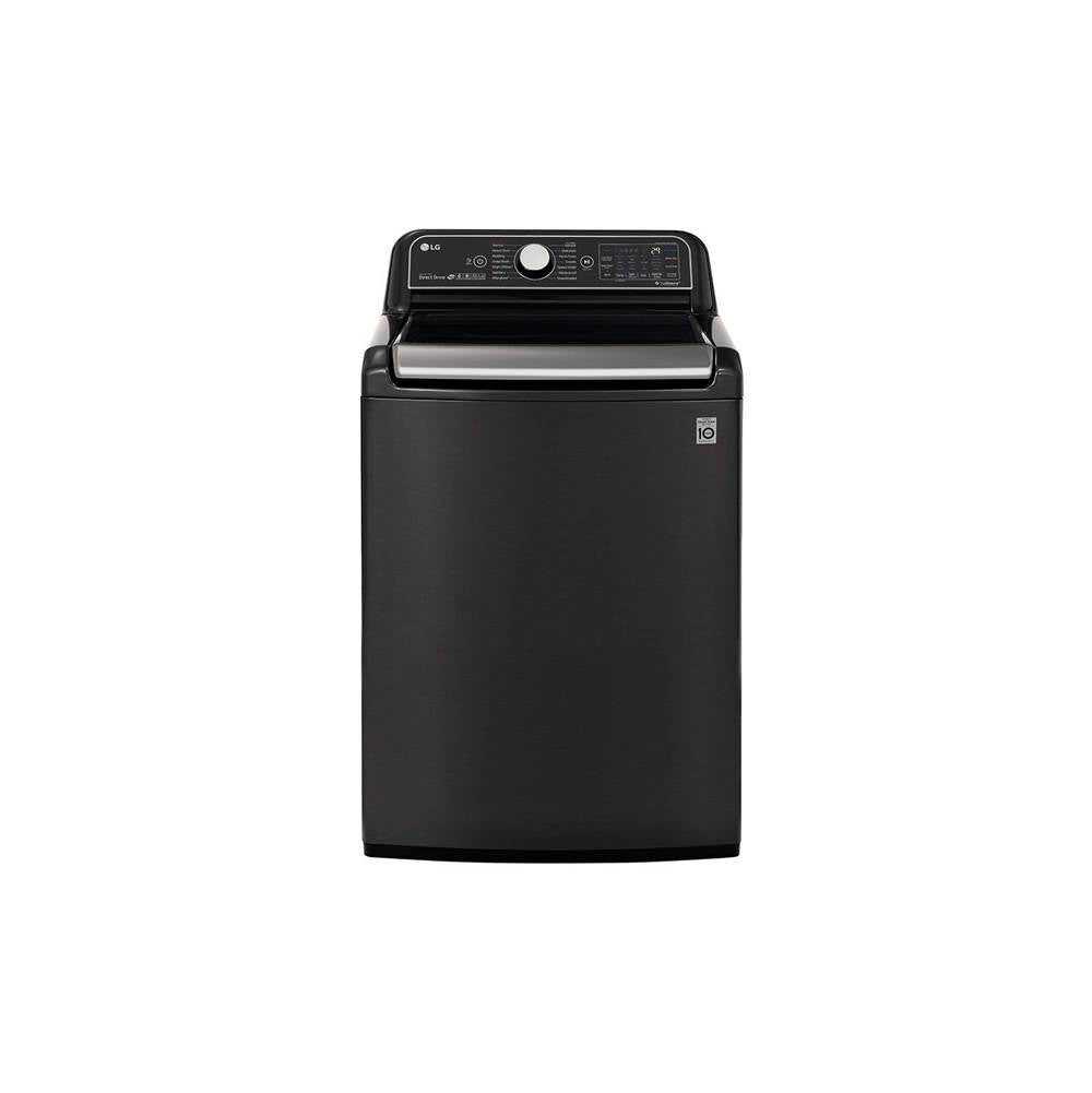 LG Appliances - 5.5 cu.ft. Smart wi-fi Enabled Top Load Washer with TurboWash3D Technology - Black Stainless Steel