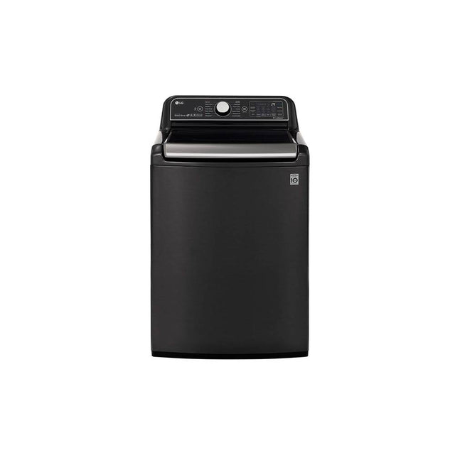 LG Appliances - 5.5 cu.ft. Smart wi-fi Enabled Top Load Washer with TurboWash3D Technology - Black Stainless Steel