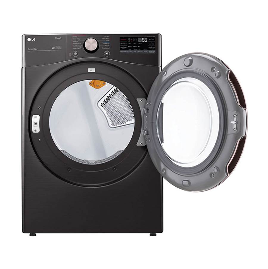 7.4 cu.ft. Ultra Large Capacity  Electric Dryer with Sensor Dry, TurboSteam Technology and Wi-Fi Connectivity, Black Steel
