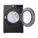 7.4 cu.ft. Ultra Large Capacity  Electric Dryer with Sensor Dry, TurboSteam Technology and Wi-Fi Connectivity, Black Steel