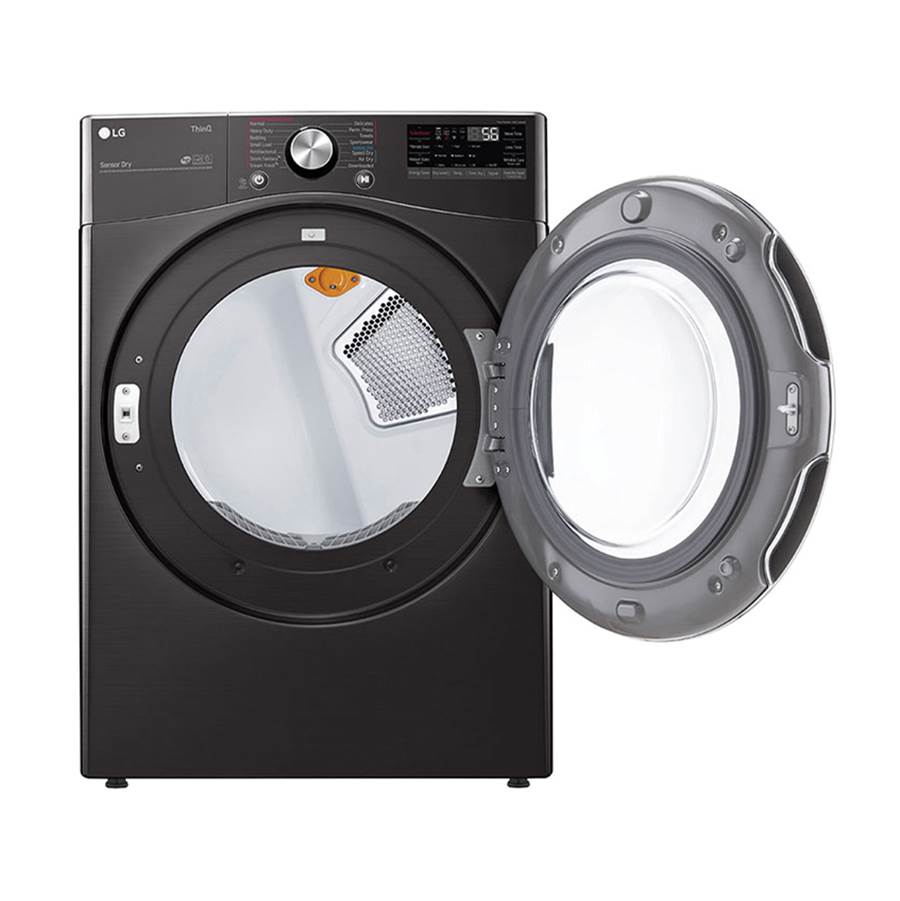 7.4 cu.ft. Ultra Large Capacity  Gas Dryer with Sensor Dry, TurboSteam Technology and Wi-Fi Connectivity, Black Steel