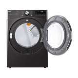7.4 cu.ft. Ultra Large Capacity  Gas Dryer with Sensor Dry, TurboSteam Technology and Wi-Fi Connectivity, Black Steel