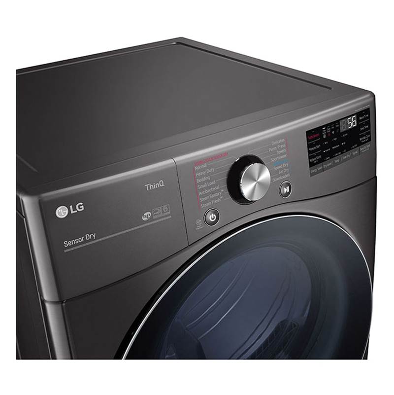 7.4 cu.ft. Ultra Large Capacity  Gas Dryer with Sensor Dry, TurboSteam Technology and Wi-Fi Connectivity, Black Steel