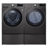 7.4 cu.ft. Ultra Large Capacity  Gas Dryer with Sensor Dry, TurboSteam Technology and Wi-Fi Connectivity, Black Steel