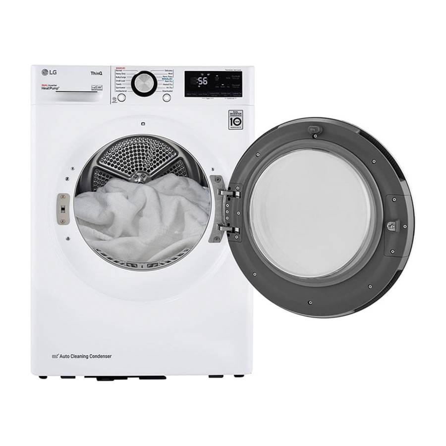 4.2 cu.ft. 24'' Compact Front LED Display with Dial-A-Cycle, Winkle Care, Ventless condensing system, White