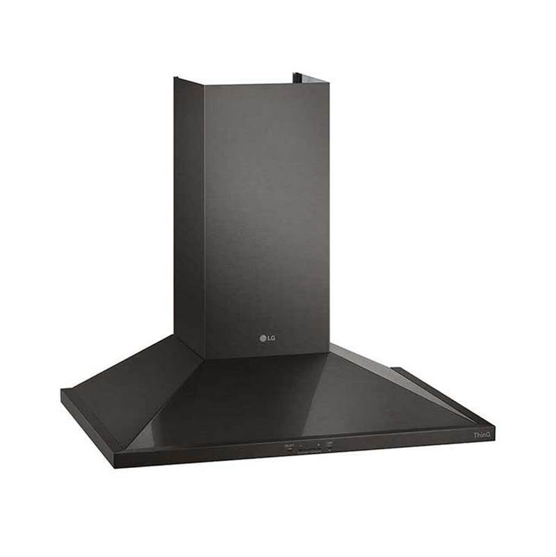 LG 30'' Wall Mount Chimney Hood, Black Stainless Steel
