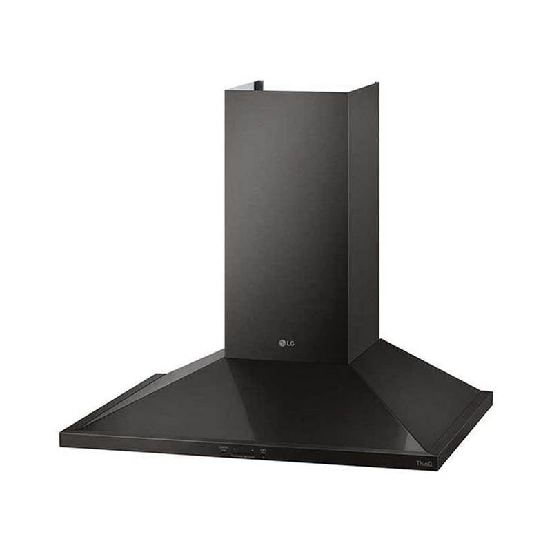 LG 30'' Wall Mount Chimney Hood, Black Stainless Steel