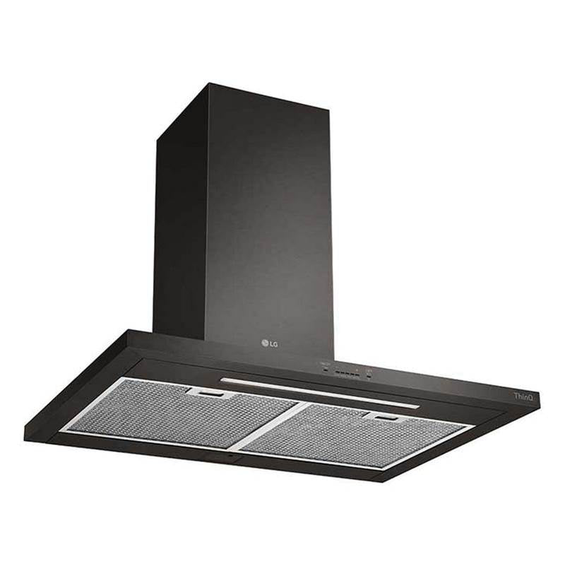 LG 30'' Wall Mount Chimney Hood, Black Stainless Steel