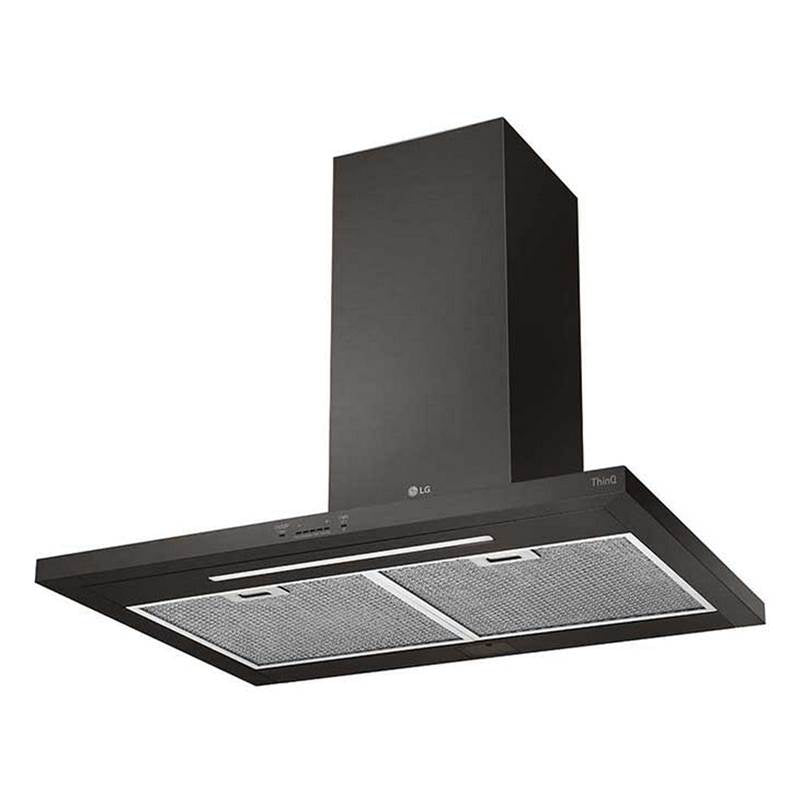 LG 30'' Wall Mount Chimney Hood, Black Stainless Steel