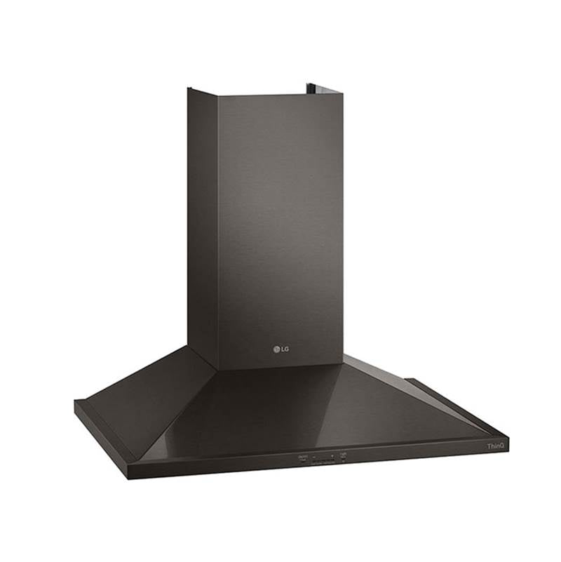 LG 36'' Wall Mount Chimney Hood, Black Stainless Steel