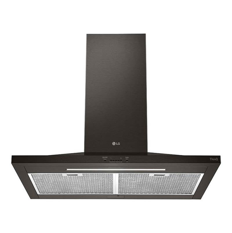 LG 36'' Wall Mount Chimney Hood, Black Stainless Steel