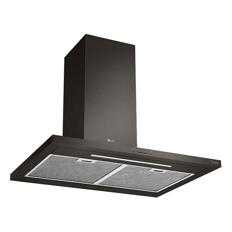 LG 36'' Wall Mount Chimney Hood, Black Stainless Steel