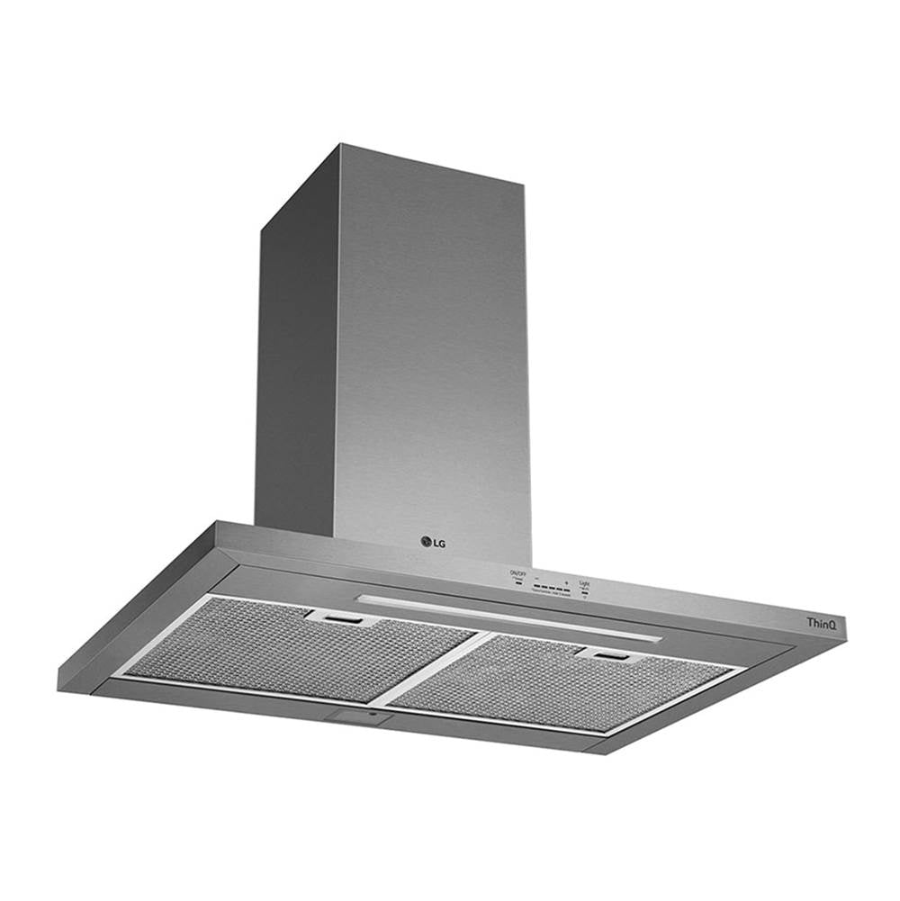 LG 36'' Wall Mount Chimney Hood, Black Stainless Steel