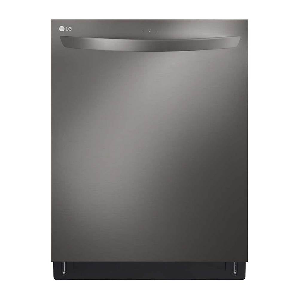 LG Appliances - Top Control with Towel Bar, TrueSteam, 46 dB, Smart Wi-Fi, QuadWash, Dynamic Dry, 3rd Rack, PrintProof Black Stainless Steel - Black Stainless Steel