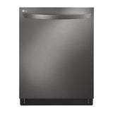 LG Appliances - Top Control with Towel Bar, TrueSteam, 46 dB, Smart Wi-Fi, QuadWash, Dynamic Dry, 3rd Rack, PrintProof Black Stainless Steel - Black Stainless Steel