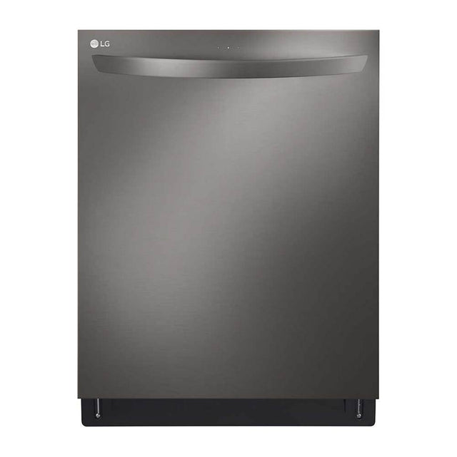 LG Appliances - Top Control with Towel Bar, TrueSteam, 46 dB, Smart Wi-Fi, QuadWash, Dynamic Dry, 3rd Rack, PrintProof Black Stainless Steel - Black Stainless Steel