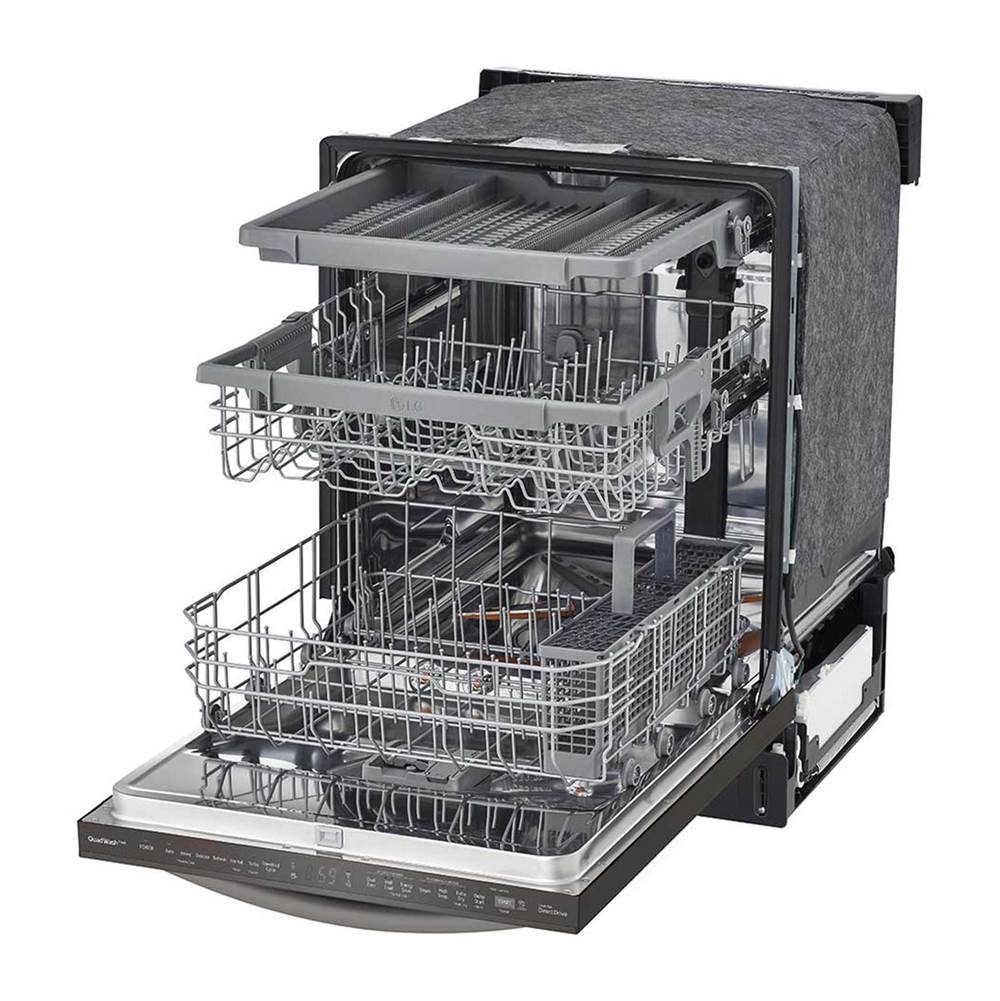 Top Control with Towel Bar, TrueSteam, 46 dB, Smart Wi-Fi, QuadWash, Dynamic Dry, 3rd Rack, PrintProof Black Stainless Steel