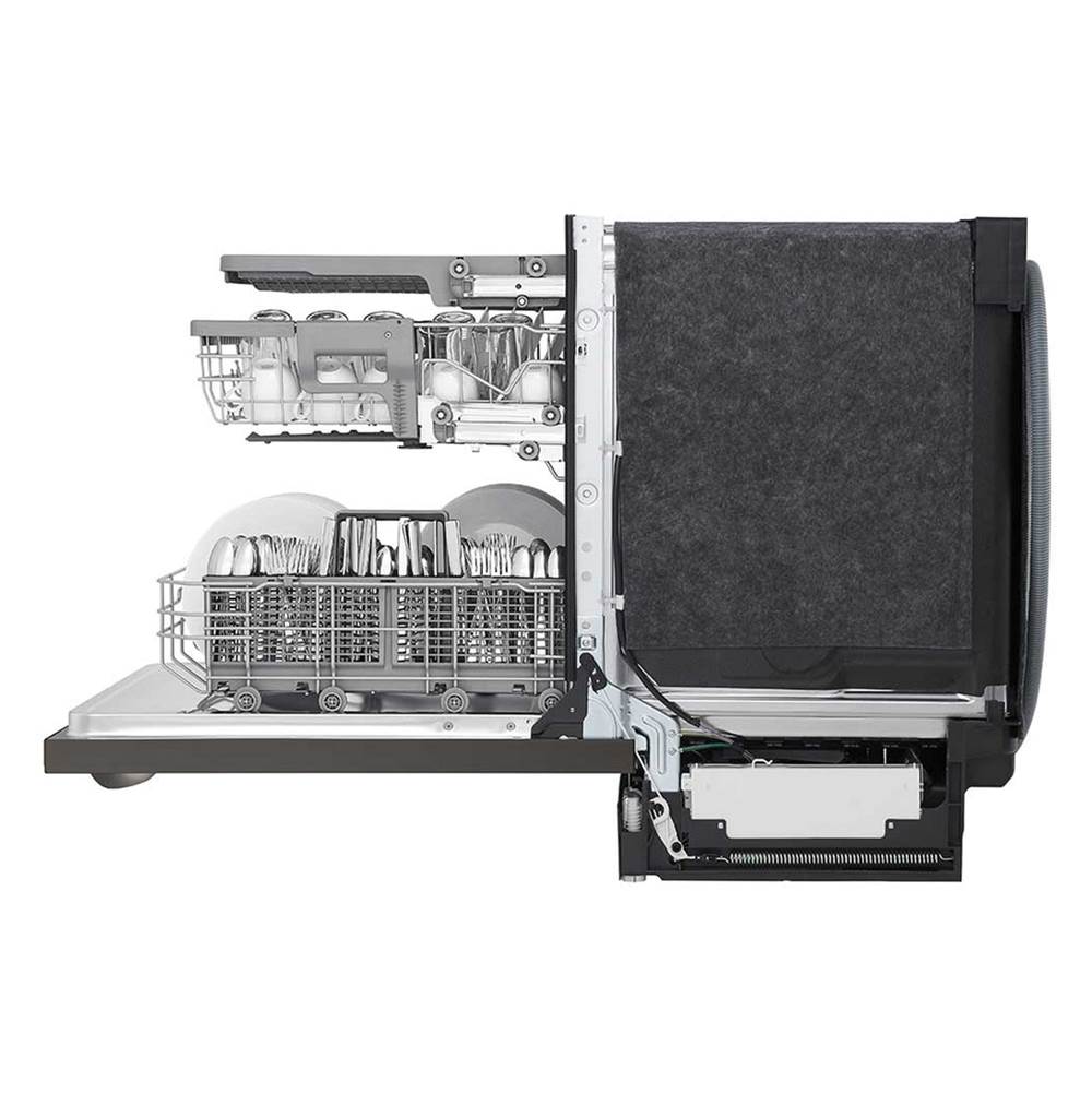 Top Control with Towel Bar, TrueSteam, 46 dB, Smart Wi-Fi, QuadWash, Dynamic Dry, 3rd Rack, PrintProof Black Stainless Steel