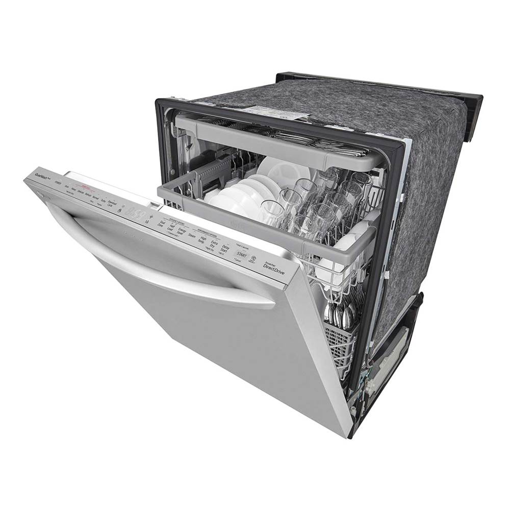 Top Control with Towel Bar, TrueSteam, 46 dB, Smart Wi-Fi, QuadWash, Dynamic Dry, 3rd Rack, PrintProof Black Stainless Steel